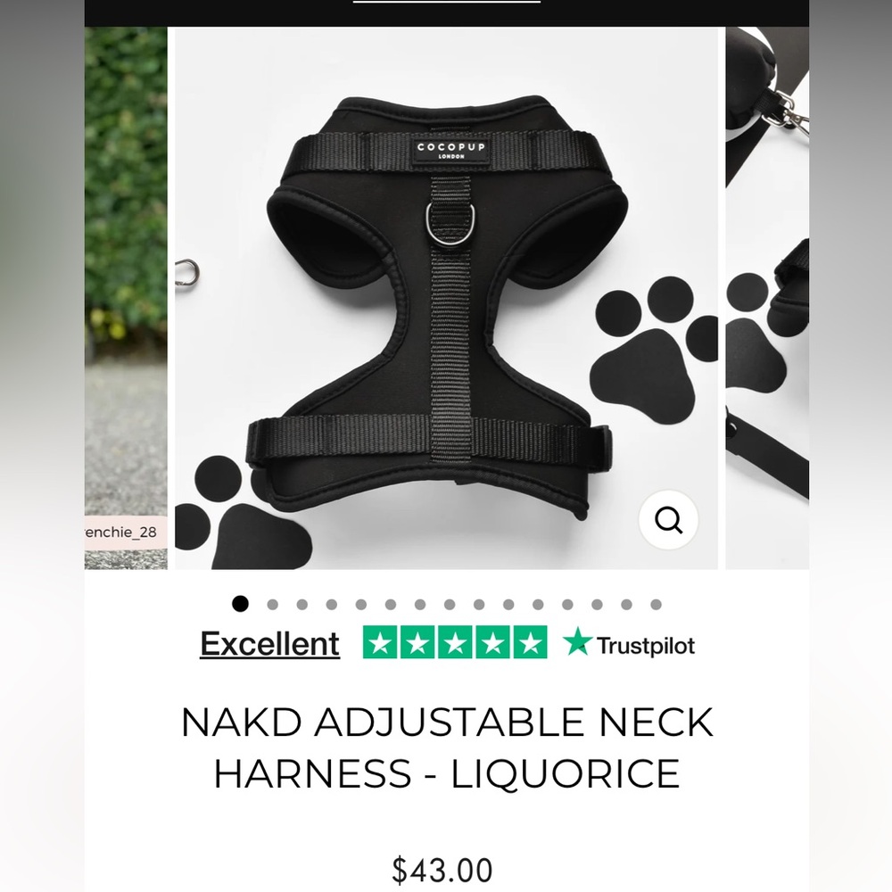 Cocopup NWT Adjustable Harness